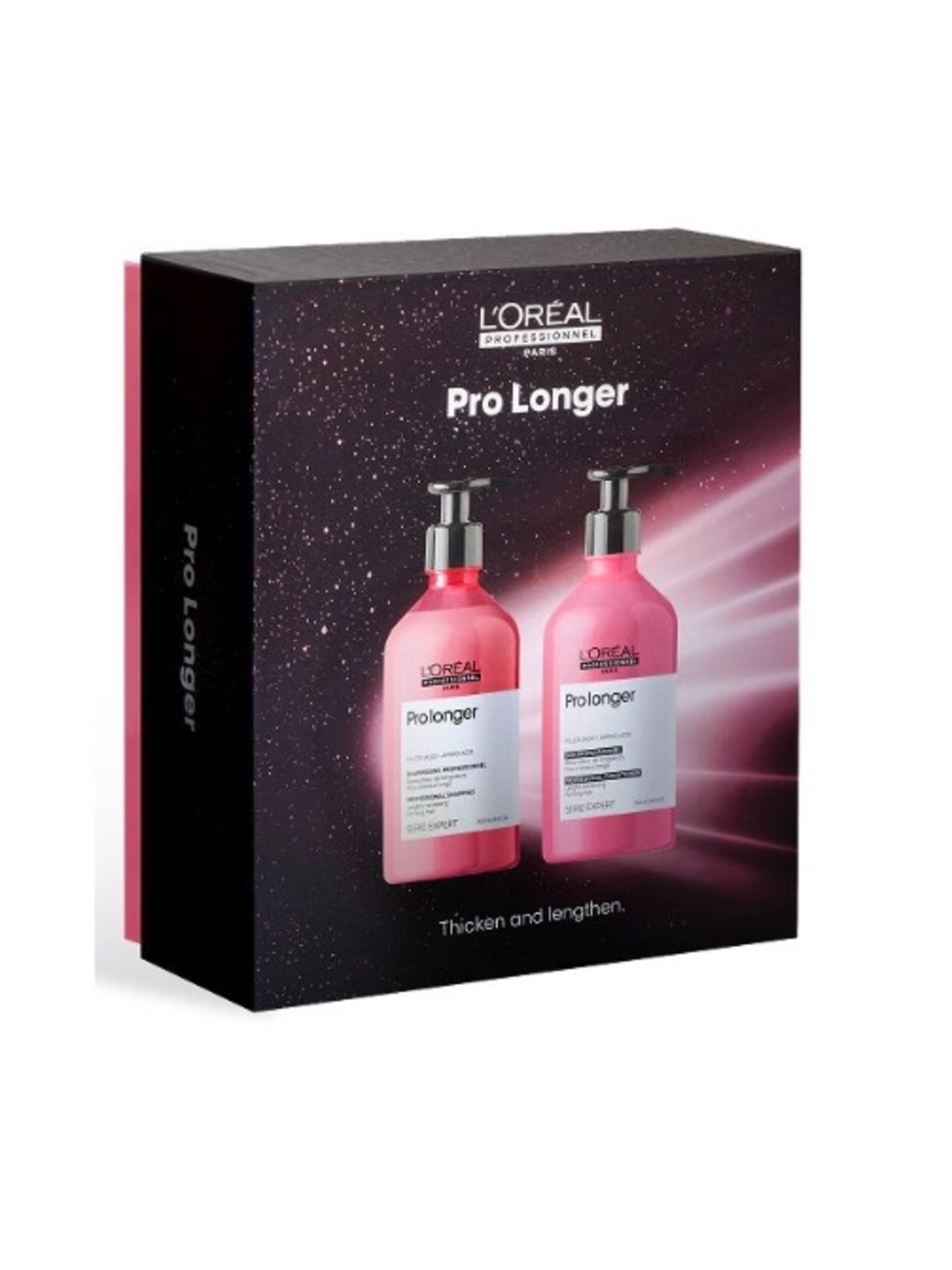 L'Oreal Pro Longer Hair Shampoo Set - Pink and Black Packaging